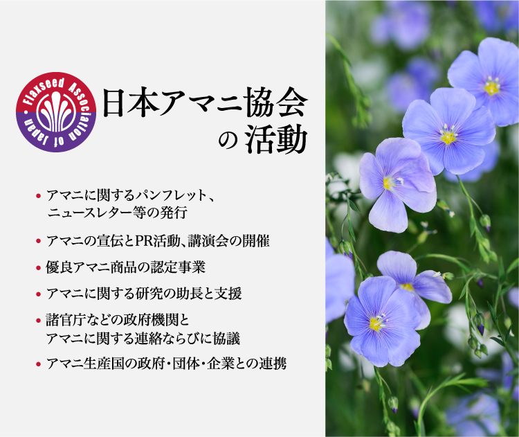 日本アマニ協会の活動
